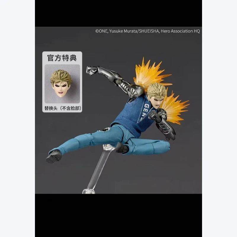 Original Kaiyodo Revoltech Amazing Yamaguchi One Punch Man Genos Anime Action Collection Figures Model Toys Saitama