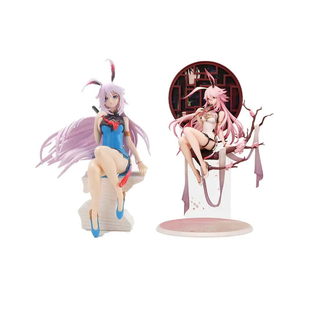 19CM Аниме игра MmiHoYo Фигурка Два модела Yae Sakura Седнала позиция Аниме Модел Играчки Подаръци Колекция Декорация Орнаменти PVC