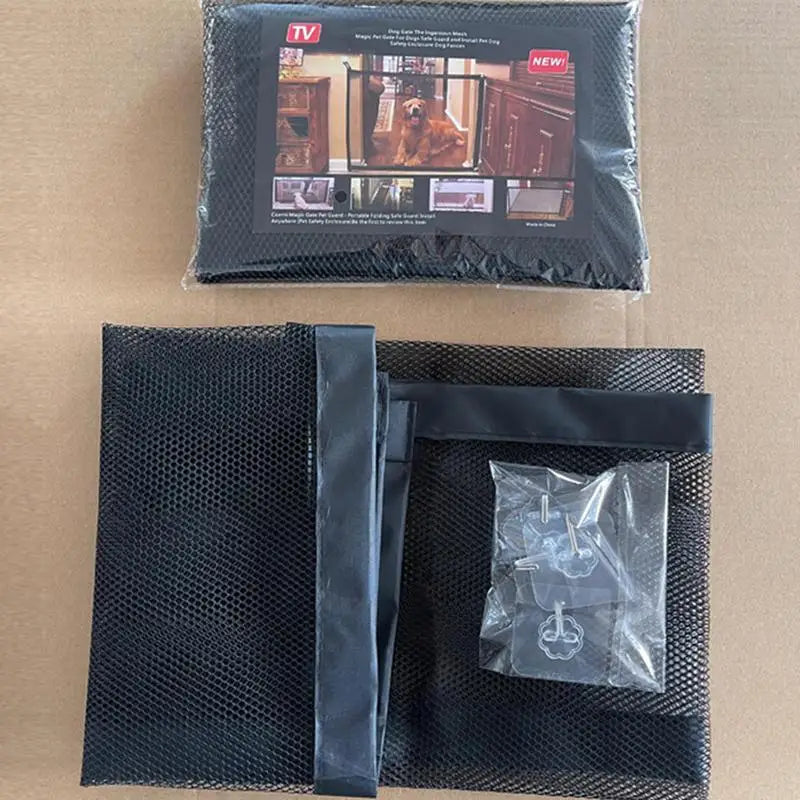 Expandable Safety Wide Pet Gate Folding Fence Net for The House Indoor Outdoor Stairs Barrier Doorway Halls Kitchen Easy Install