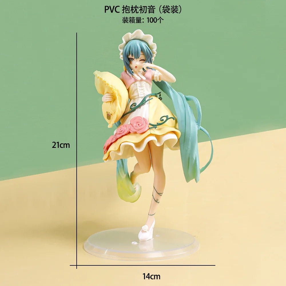 Miku Sakura Lolita Bunny Ears Girl Pillow Miku Swimming Ring Pajamas Rem Rabbit Hug Qiong Mei Figure Anime Cosplay Cushion Doll