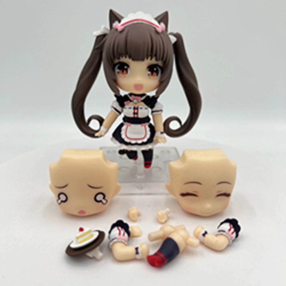 10CM Anime NEKOPARA Figure OB11 #1238 Chocolates Vanilla Action Figure Cat Style Model PVC Static Toys Gift Doll Cat Maid