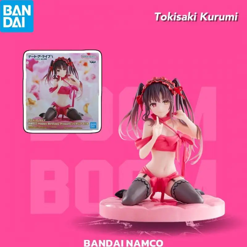Genuine BANDAI NAMCO DATE A LIVE Happy Birthday Present Tokisaki Kurumi PVC Figure in stock Collector Figurine Toys Model gift