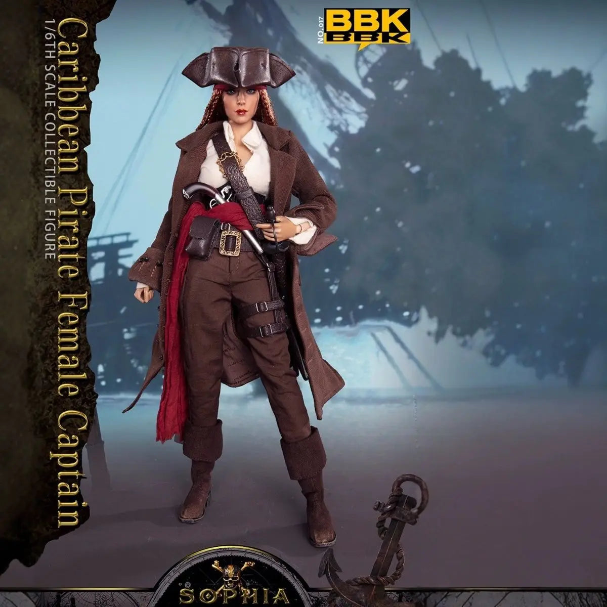 Spot 1/6 Soldier Handmade Caribbean Pirate Female Captain Sofia Bbk017 Action Figure Model Toys Action Figure Holiday Gifts
