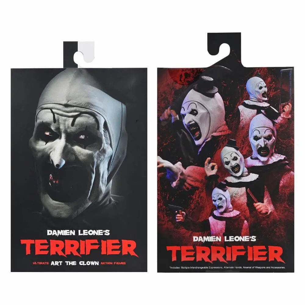 Neca 45251 Terrifier Art The Clown 7 Inch Articulated Action Figure Collectible With Interchangeable Heads Hands For Horror Fans