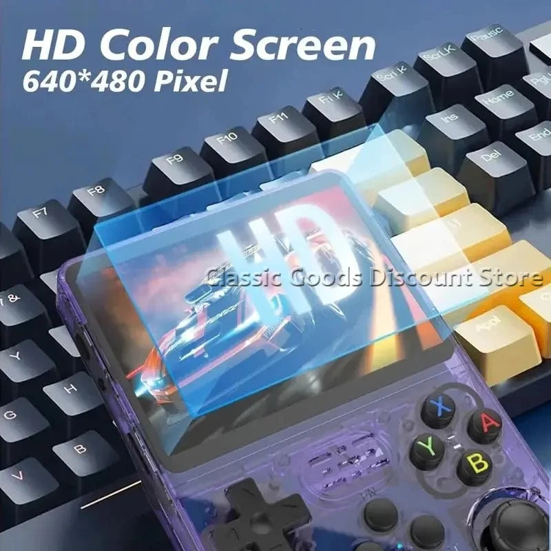 R36S Retro Handheld Game Console Original Arkos System 3.5 Inch IPS Screen Portable Pocket Video Player 64GB 128GB Kid Gift