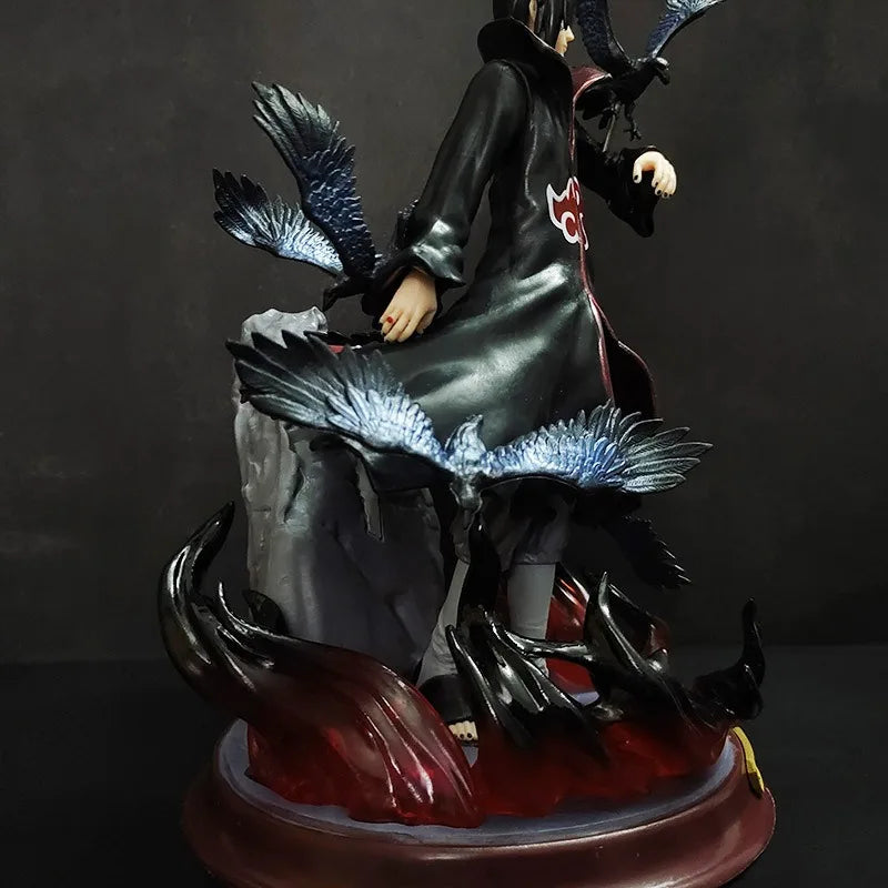 28 cm große Anime-Figur Naruto Crow Hall Itachi Actionmodell Uchiha Itachi Statue Spielzeug Heimdekoration Schreibtischornamente