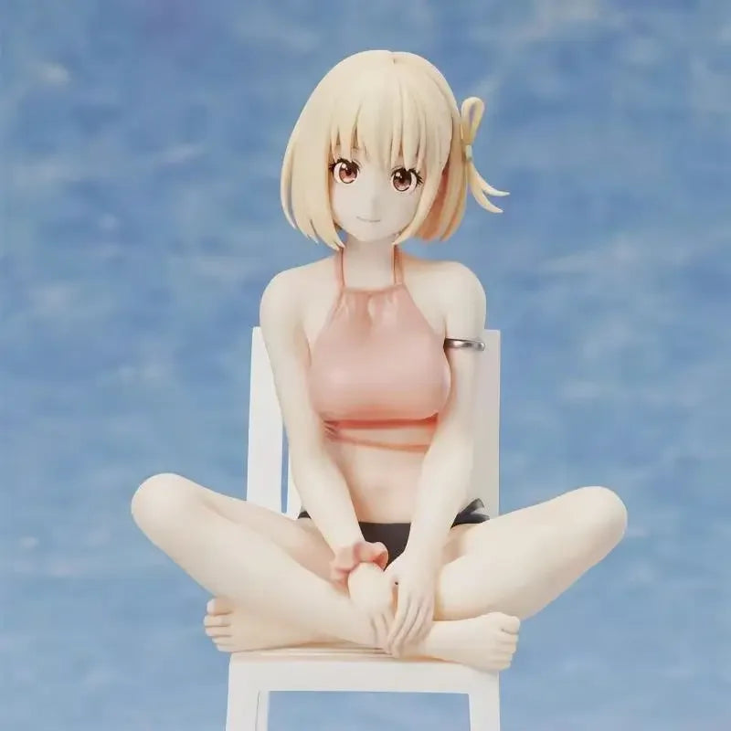 Lycoris Recoil Аниме Фигурки Nishikigi Chisato Кукла Екшън Фигурка Лолита Сладко Момиче Декорация Модел Играчки за Подарък