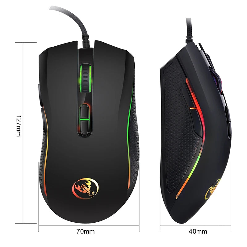 Neue kabelgebundene Gaming-Maus Gamer 7 Tasten 3200 DPI LED Optische USB-Computermaus Spielmäuse Maus Mause für PC Computer Gamer