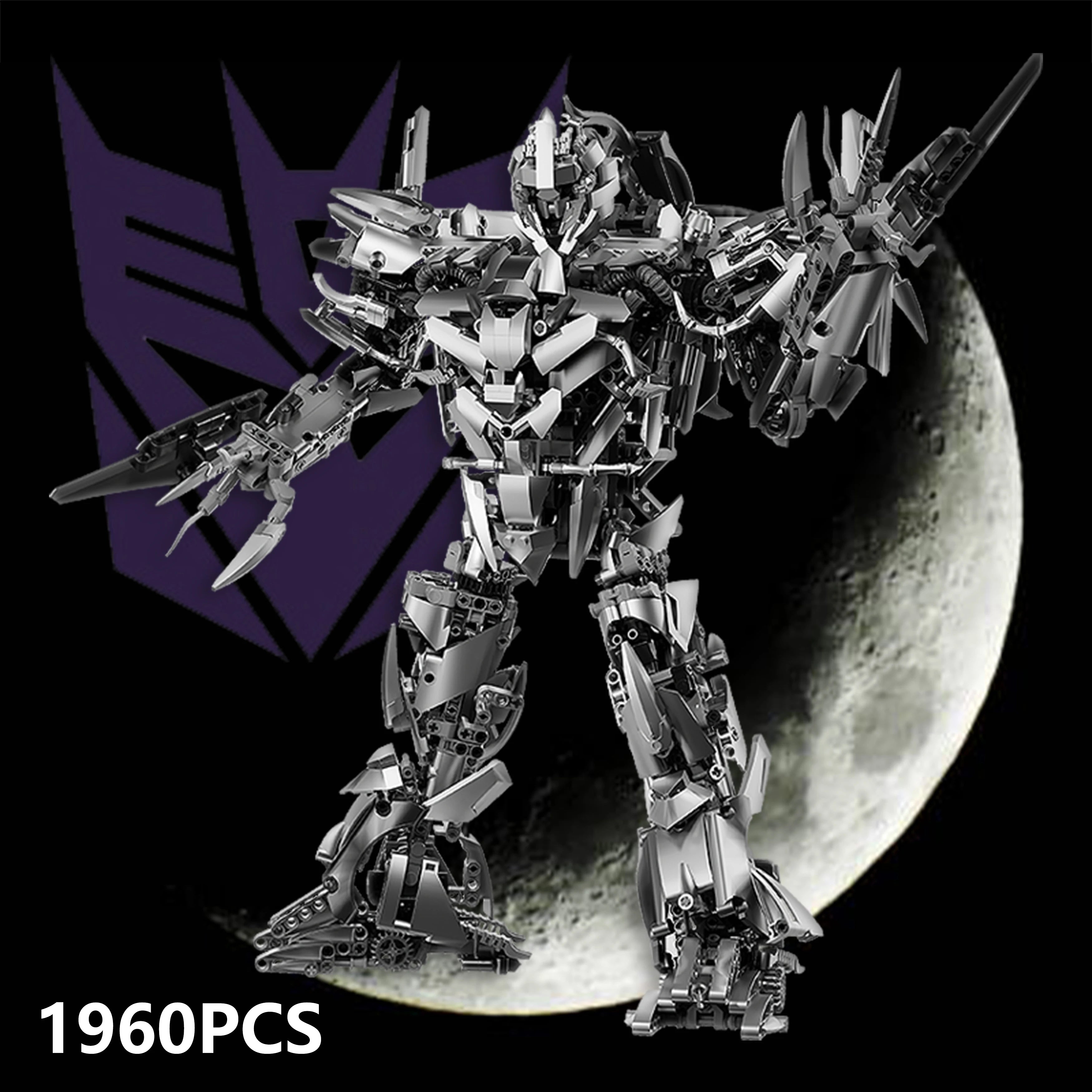 1960PCS Transformers Decepticon Megatron Villain Leader Action Figure Building Blocks Movie Robot Model Toy Christmas Gift
