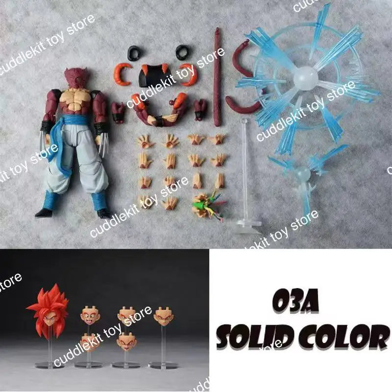 New Kamione Tonsenarttoys Dragon Ball Super Saiyan 4 Gogeta Action Figure Fusion Warriors SSJ4 1/12 Collection Model  Toy Gifts