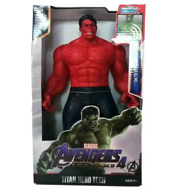 High Quality 30cm Marvel Avenger Toy Thanos Spiderman Iron Man Captain America Thor Black Panther Sound And Light Holiday Gifts