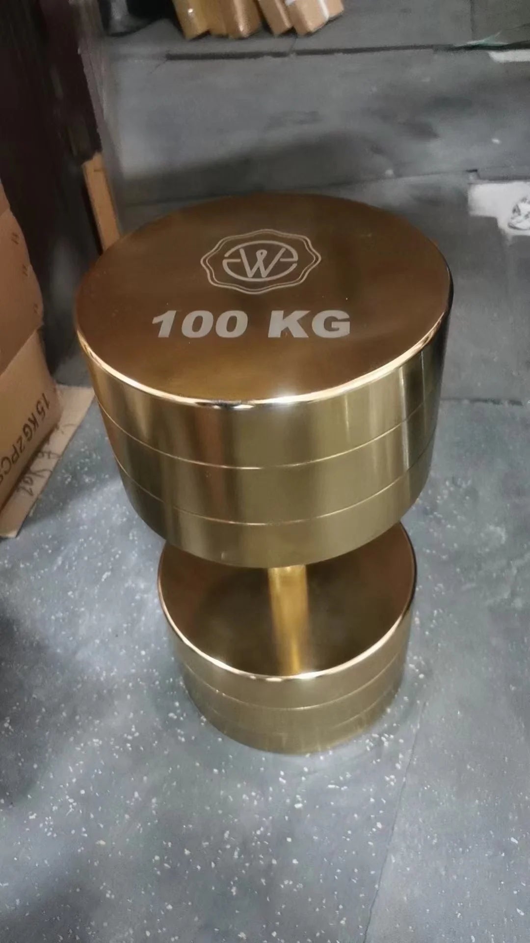 Wholesale High Quality Gold Chrome Dumbbells Home Gym Equipment Chrome Dumbbells