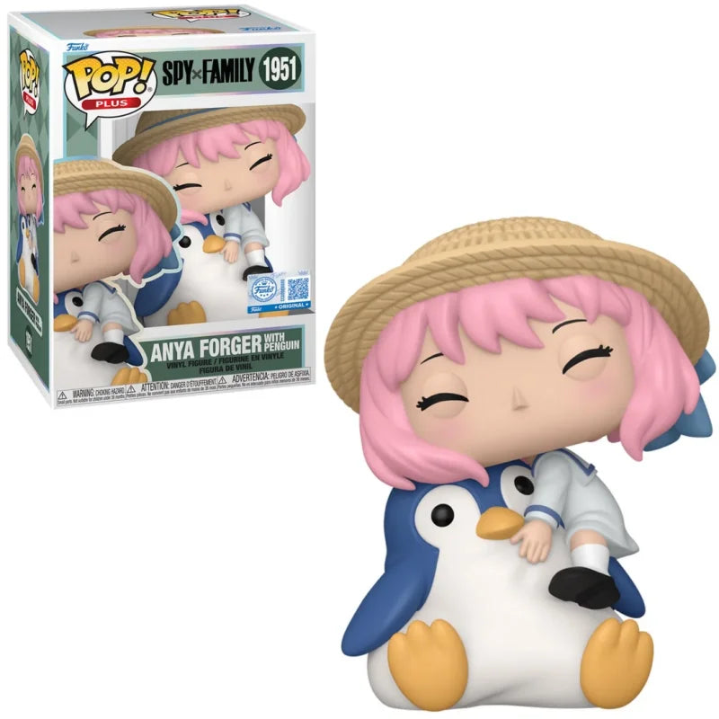 Funko Pop Spyx Family Anya Forger With Penguin #1951 Vinyl Figure Model Toy Limited Edition Statue Doll Action Figures Kids Gift