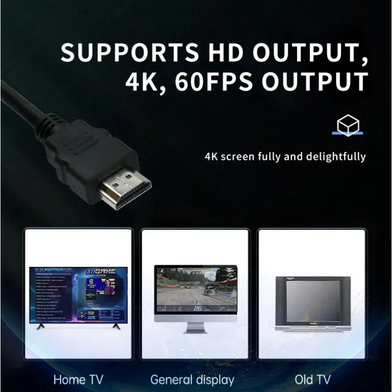 Y6 2,4G Wireless Game TV Stick Retro PS1 Familie 4K HD Tragbare Videospielkonsole Unterstützt Multiplayer 10000 Spiele
