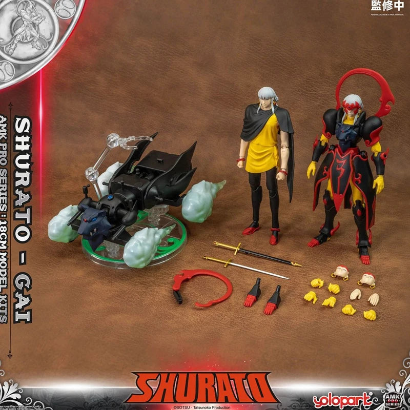 Yolopark AMK PRO X Series Tenkuu Senki Shurato Kuroki Gai Metal Armor With Object Action Figure In Stock