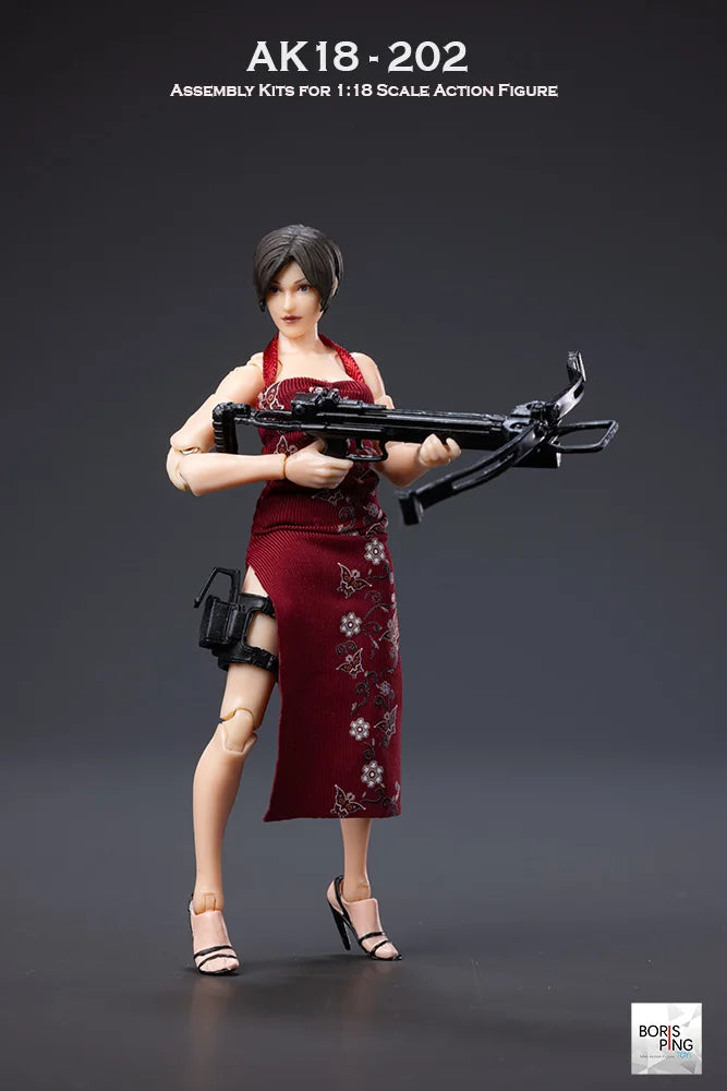 Presale BorisPing AK18 1/18 Scale Classic Game Character Special Agent Female Warrior Full Set Model 3.75 Inch Action Figure