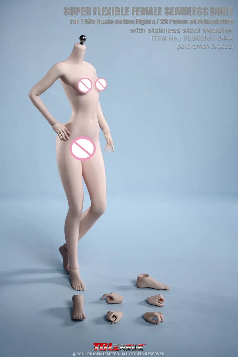 TBL S04 S01 S19 1/6 Female Super-flexible Body Doll Phicen Stainless Steel Skeleton Suntan Pale Large/small Breast Action Figure