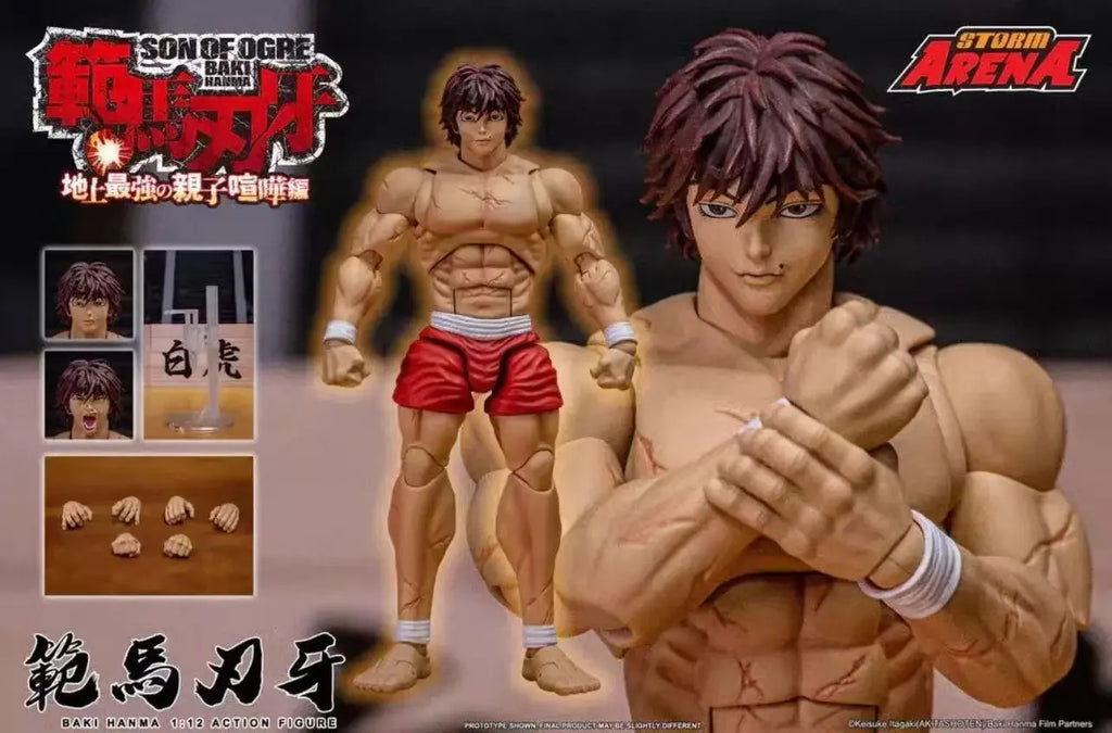2025 Q3 Storm Toys BHSA01 1/12 Hanma Baki Double Head Action Figure Mini Soldier Figurine Model Full Set Collectible Toy