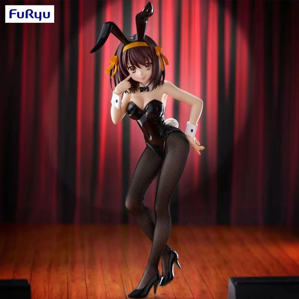 Original Bicute Bunny The Melancholy Of Suzumiya Haruhi Asahina Mikuru Nagato Yuki Bunny Girls Action Figure 27cm Pvc Model Toys