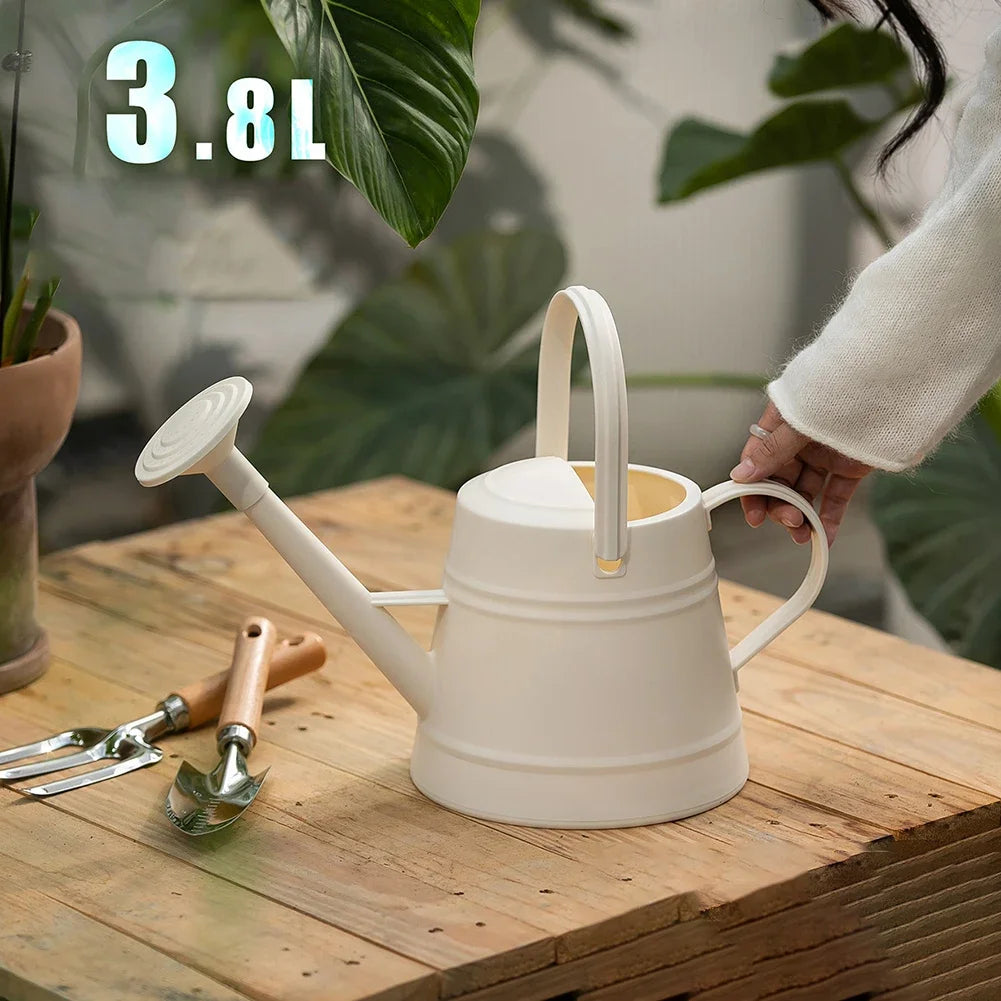 3.8L Capacity Long Mouth Watering Pot Plastic Flower Watering Can For Plant Household Flower Garden Accessories