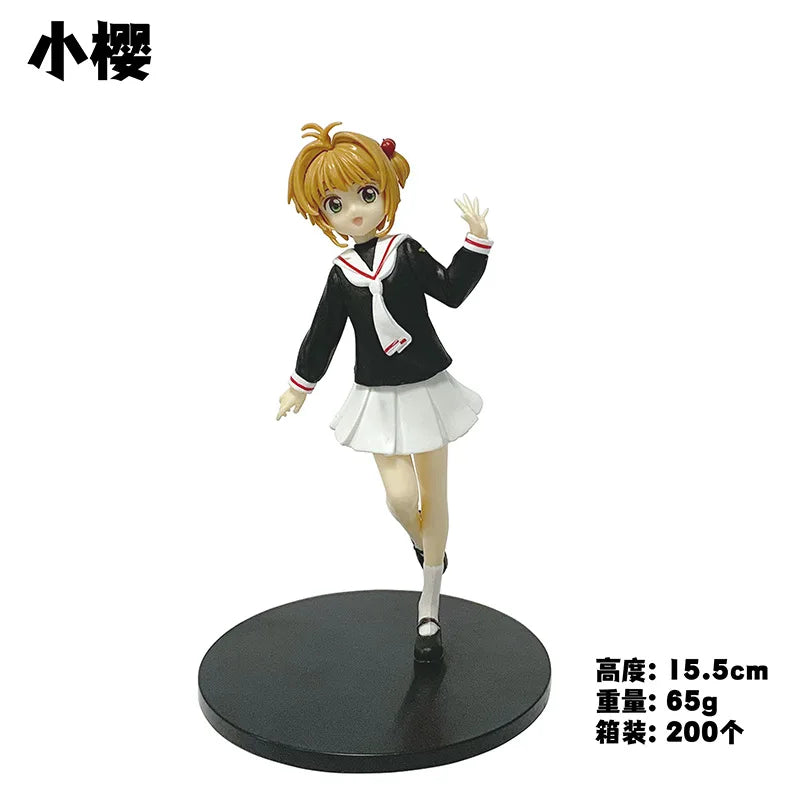 16CM Anime Card Captor Sakura Kinomoto Sakura Figure Pop Up Parade Aciton Figure Daidouji Tomoyo Model Toy Gift Doll PVC