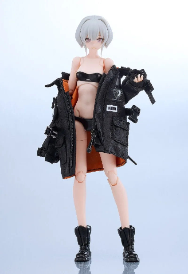 GSC Genuine PLAMAX Series Heavily Armed Girl Student I Early Mecha Girl Xi-III Samurai Ninja Action Figures Model Toys Gifts