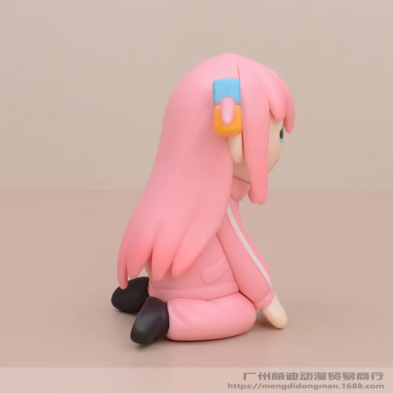 Anime BOCCHI THE ROCK! Gotoh Hitori q-version kawaii Sitting posture Action Figure PVC Model Toys Doll Desk Decor Gifts boxed
