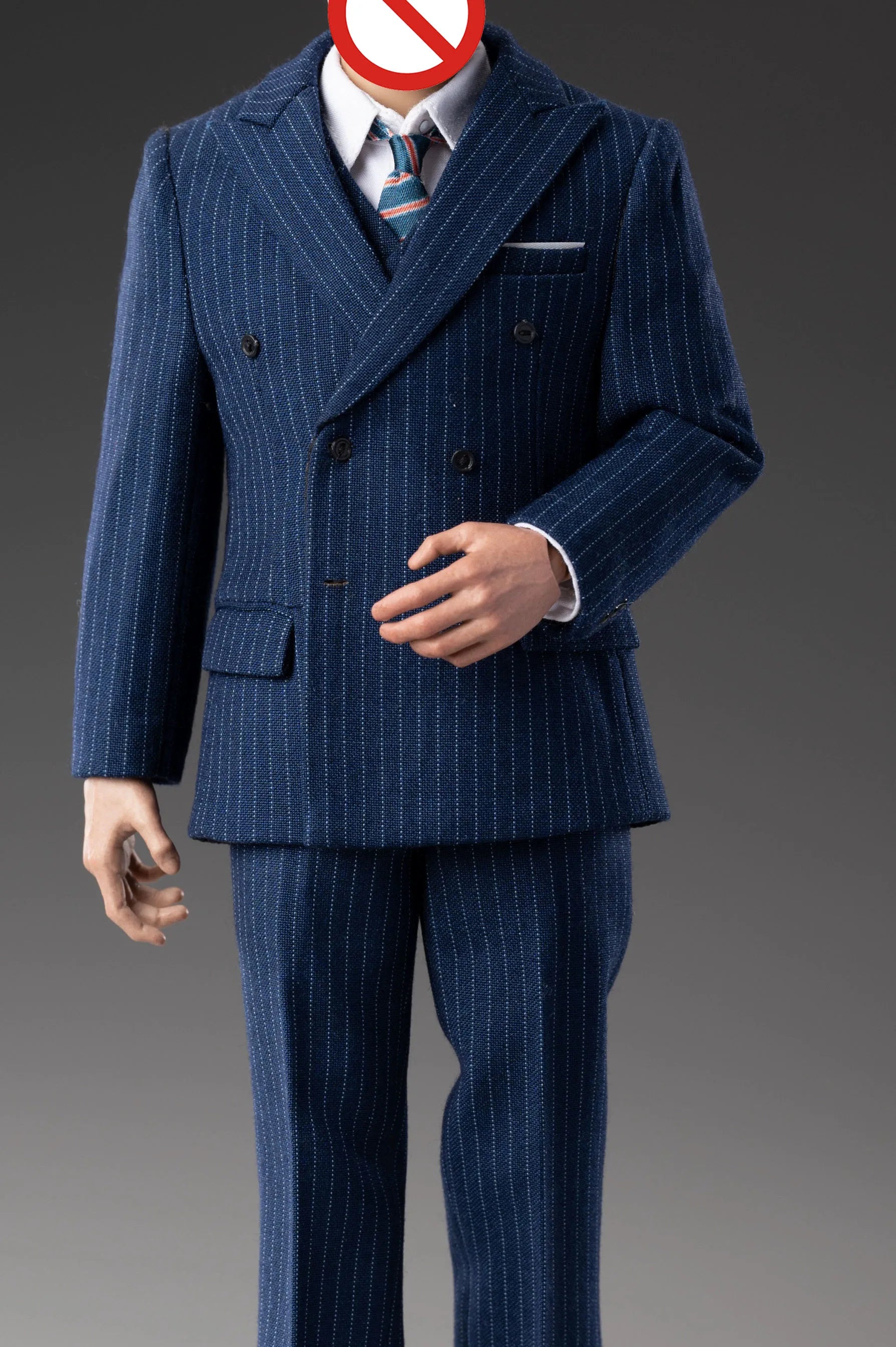 Toy Center CEN-M05 1/6 Scale Male Gentleman Striped Suit Clothes Model Fit AT027 TBL M34 M35 Strong Muscular Action Figure Body