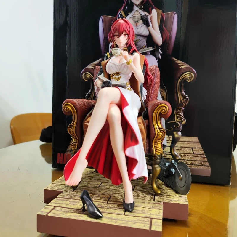 24cm Anime Honkai Star Rail Action Figure Game Toy Himeko Figures GK Sitting Statue PVC Model Collectible Birthday Gifts