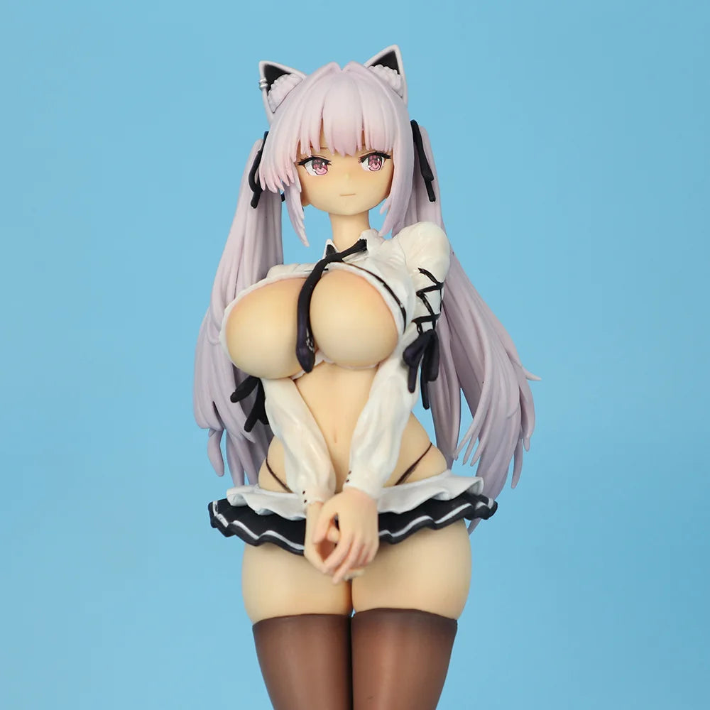 Beauty Girl Figurine Standing Shy Alvina 26cm Sexy Uniform Figure Ornament Anime Collect Periphery Toys Kawaii Model Doll Gifts