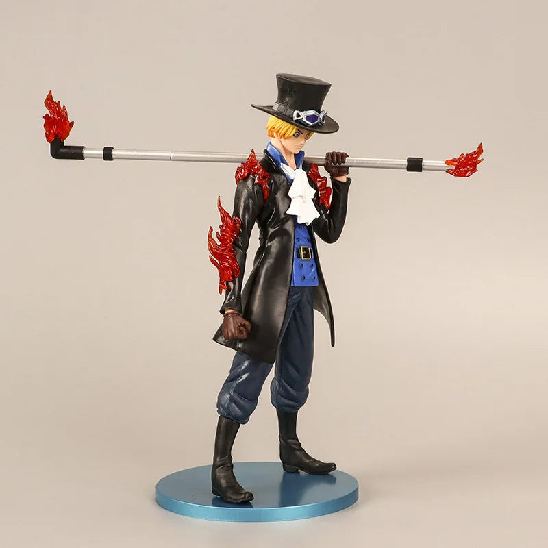 Anime One Piece Mera-mera Fruit Sabo PVC Actionfigur Statue Sammlermodell Kinderspielzeug Puppe 23 cm