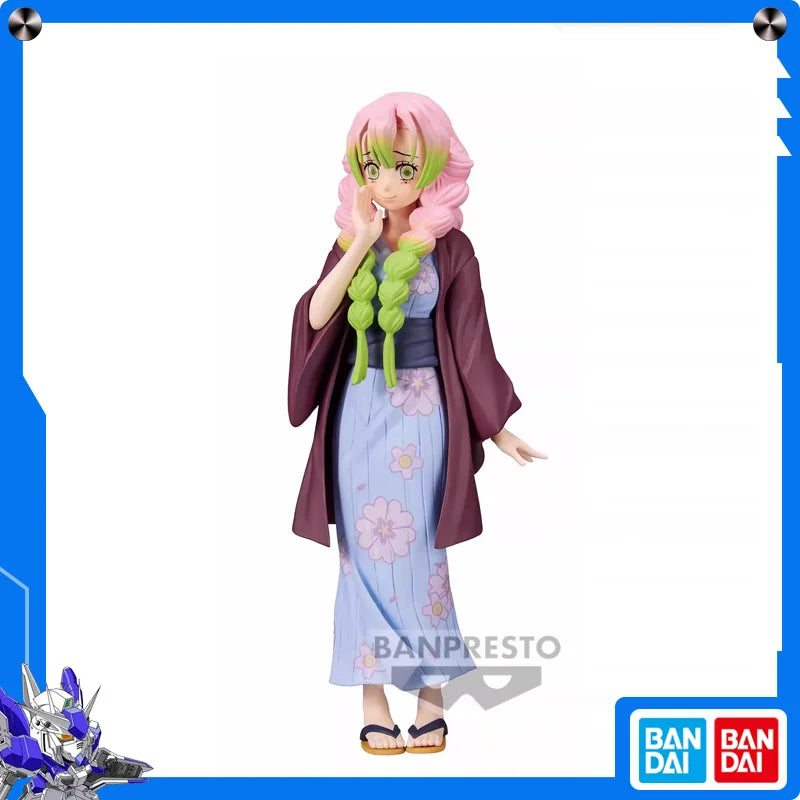 Bandai Action Figures Model Demon Slayer Official Genuine Kanroji Mitsuri Kimono Style Anime Peripheral Model Sculpture