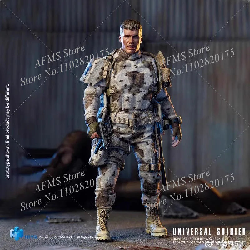 Hiya 1/12 Scale Collectible Figure Universal Soldier Andrew Scott Camouflage Combat Suit Version 6Inch Men Soldier Action Figure