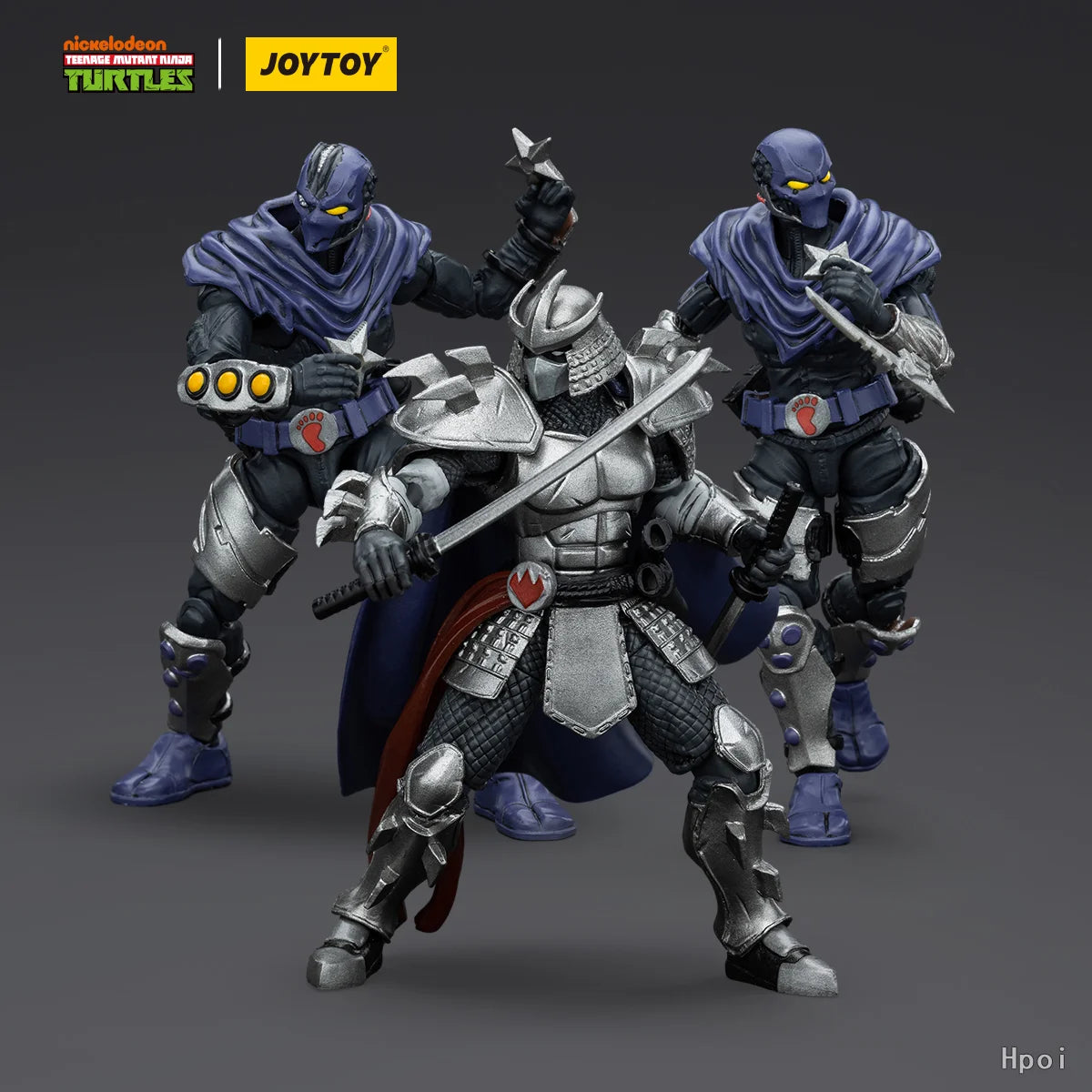 【SF】JOYTOY 1/18 Action Figure TMNT-Shredder Foot Clan A B 3pcs Model Toys Gifts Collection Ornaments
