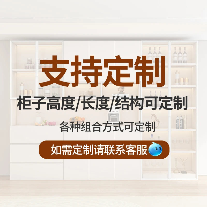 Customized Bookcase Glass Door Dust-proof Bookshelf Figure Lego Model Display Home Living Room Display Wine Cabinet Transparent