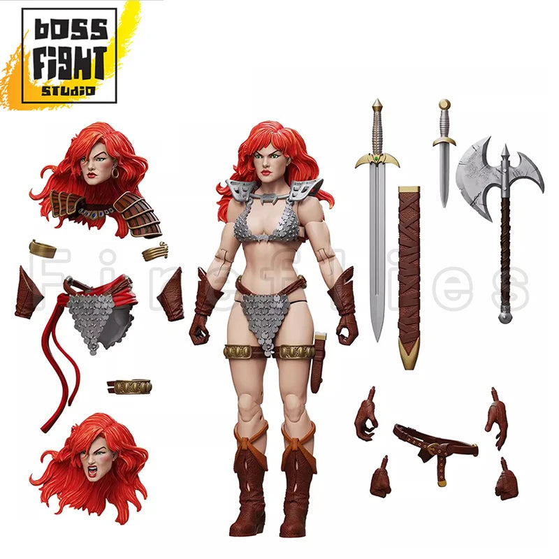 1/12 6inches Boss Fight Studio Action Figure Red Sonja 50th Anniversary EPIC H.A.C.K.S. Anime Collection Model Toy