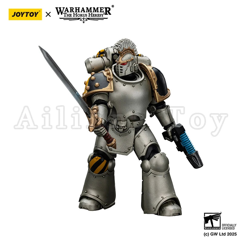 [Pre-Order]JOYTOY 1/18 Action Figure The Horus Iron Warriors MKVI Tactical Sergeant Command Squad Chosen with Legion Standard
