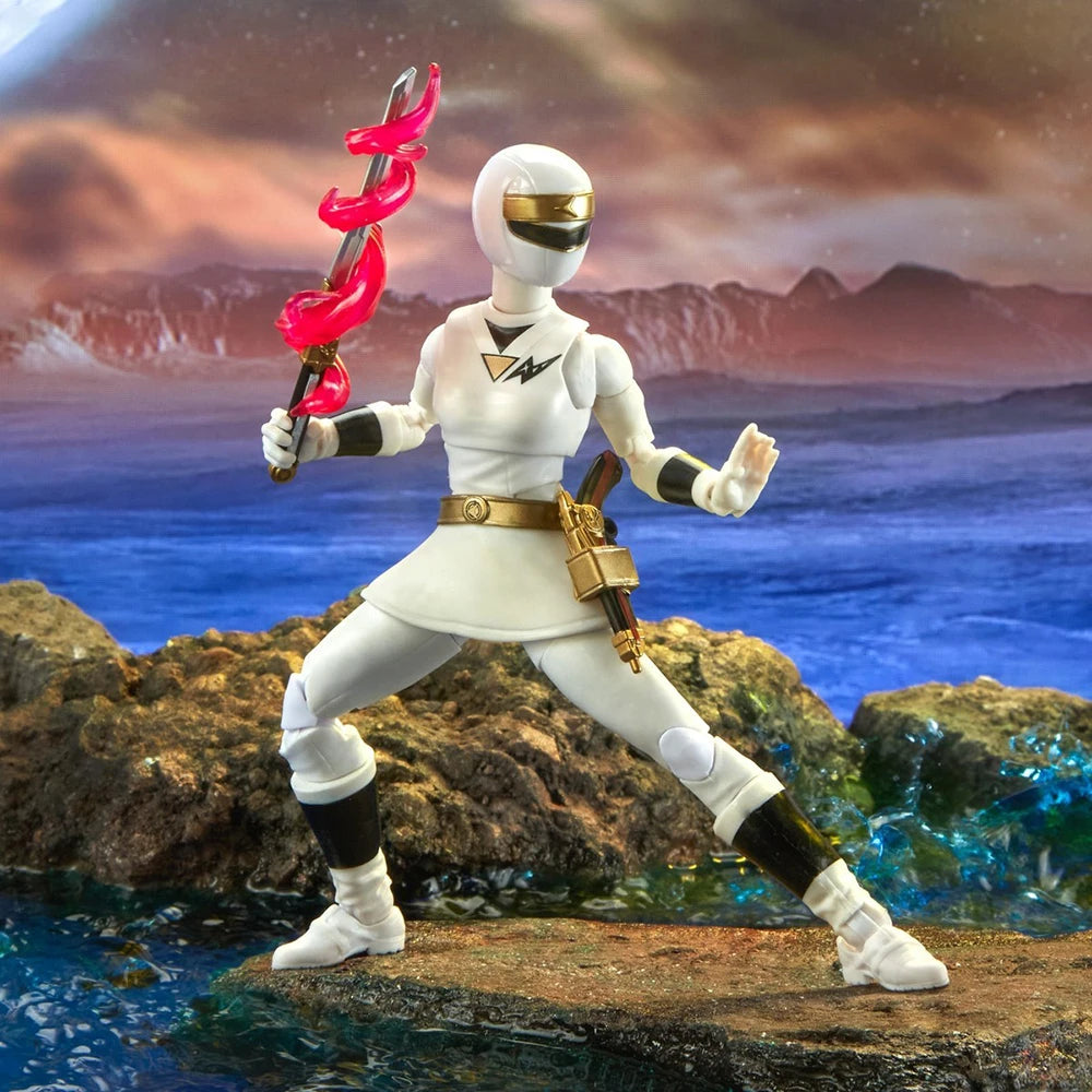 [In-Stock] Hasbro Power Rangers Mighty Morphin Alien Rangers Red, Yellow, Blue, White, and Black Rangre 15cm Figure Model Toys