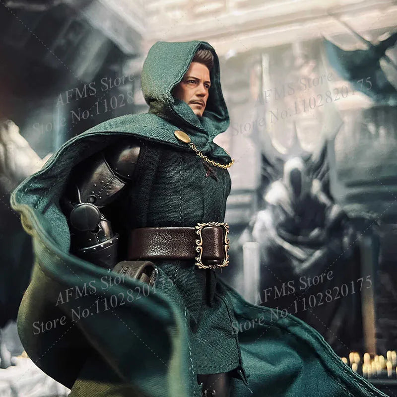 1/12 Men Soldier Doctor Doom Cloak Cosplay Comics Dolls Victor Von Doom Cape Clothes For 6Inch ML Action Figure Model