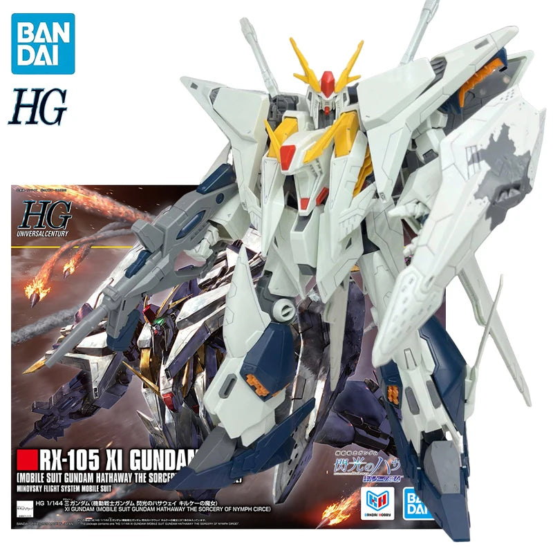 BANDAI HG 1/144 Mobile Suit Gundam Hathaway: The Sorcery Of Nymph Circe‌ RX-105 Xi GUNDAM Anime Action Figures Assembly Toy