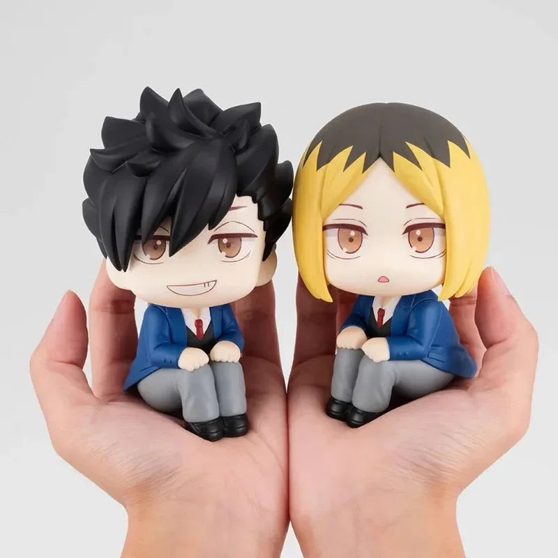 Anime Cute Haikyuu Nendoroid Figure Mini Kozume Kenma Tetsurou Kuroo Action Figure Look Up Doll PVC Collection Birthday Gifts