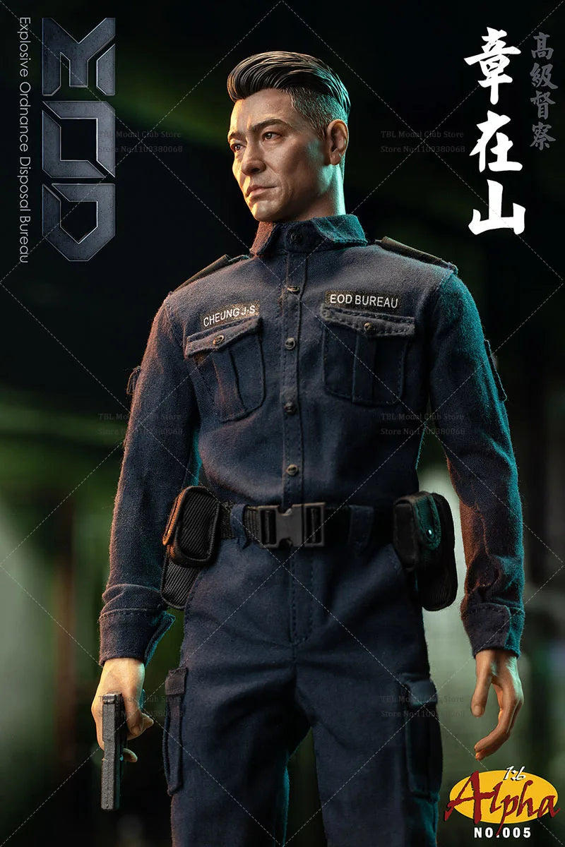 Alpha005 1/6 Scale Collectible Classic Movie Hongkong Police Zhang Zaishan Full Set 12" Male Soldier Action Figure Model Doll