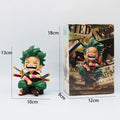 13cm Anime Figure One Piece Monkey D Luffy Roronoa Zoro Kawaii Toys Q Figural Nendoroid Car Decoration PVC Model Gift
