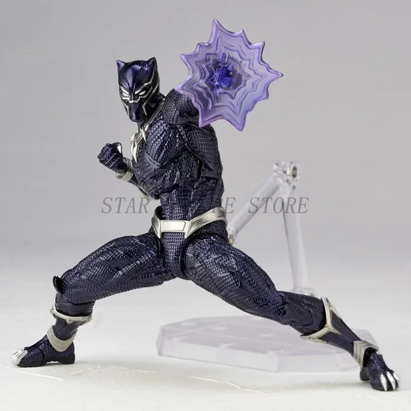 Fantastische Yamaguchi Black Panther Actionfigur, 15 cm, Kaiyodo Revoltech #030, Marvel T Challa, bewegliche Figur