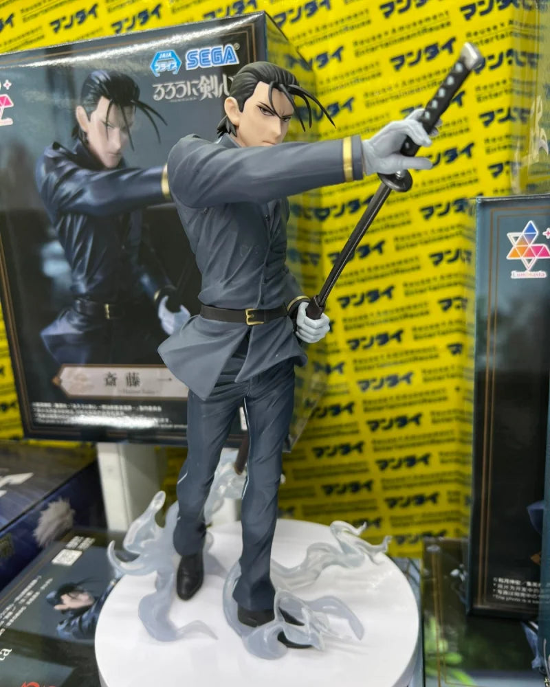 In Stock Genuine Rurouni Kenshin Figurines Anime Peripherals Desktop Ornaments Saito Hajime, Sagara Sanosuke Seta Sojiro Gifts