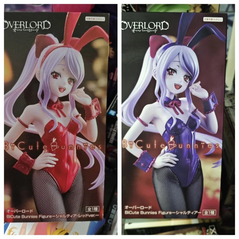Нов FuRyu Bicute 26см Зайчета Shalltear Bloodfallen Зайче Момиче Overlord Оригинален Колекционерски Модел Аниме Фигурка Играчка Подарък за Рожден Ден