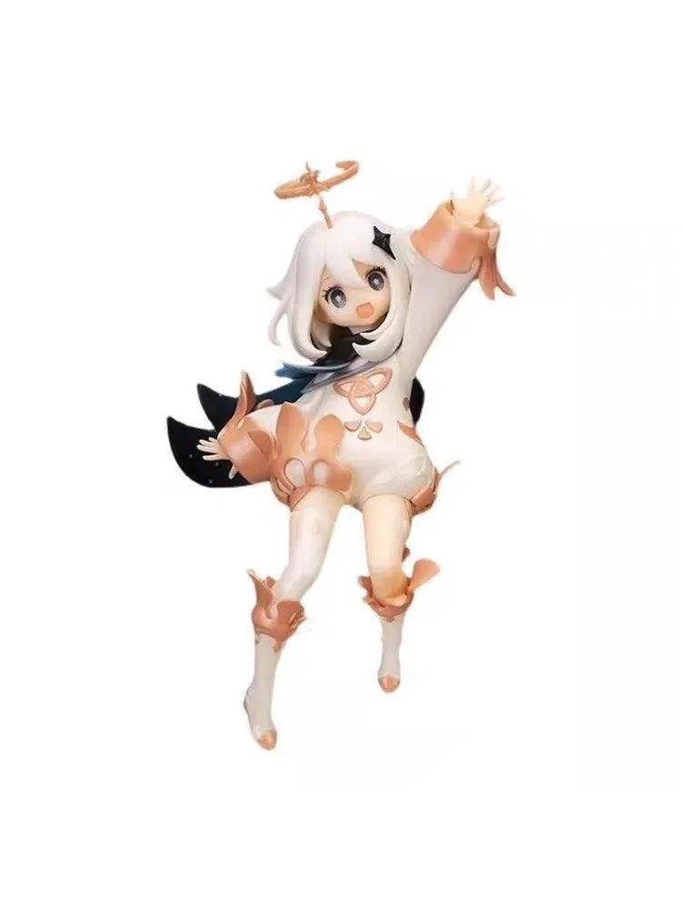 12cm Genshin Impact Figure Model Paimon Toys PVC Q Version Mini Cute Game Peripheral Weapon Model Desktop Ornament Decoration