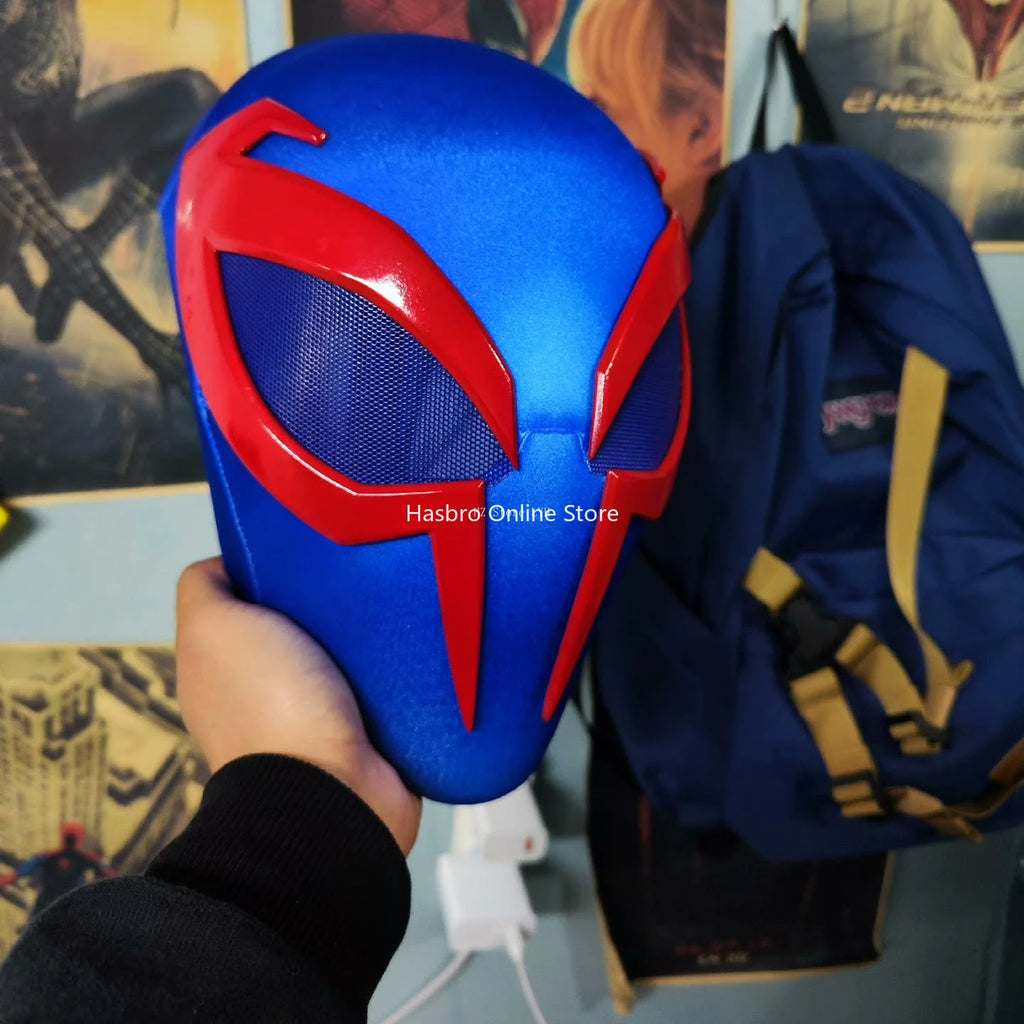 mar-vel 2099 Spiderman Mask with 2 Pairs Magnetic Eyes (Regular Eyes and Angry Eyes) 1:1 3D Handmade Halloween Cosplay Masks