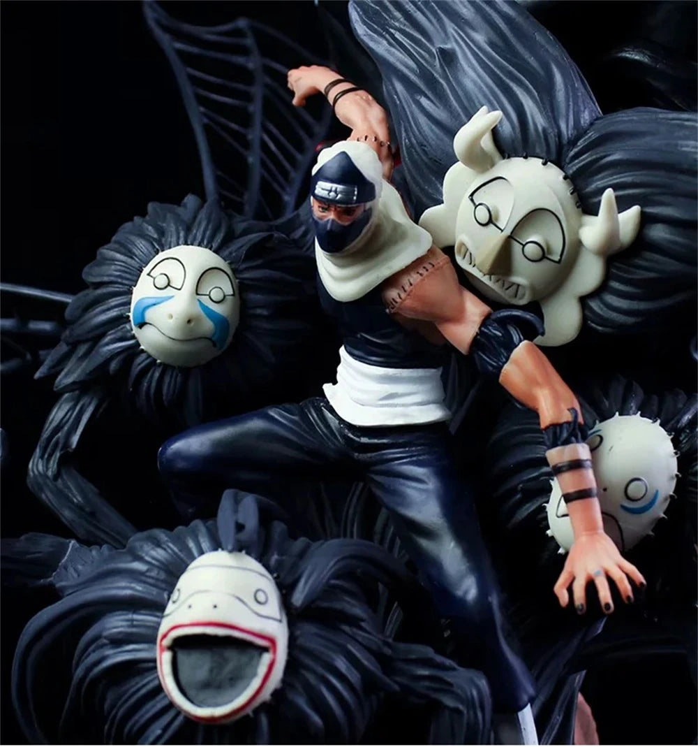 41cm Anime Akatsuki Kakuzu Hidan Battle Ver. GK PVC Action Figure Game Statue Collection Model Kids Toys Doll Gifts