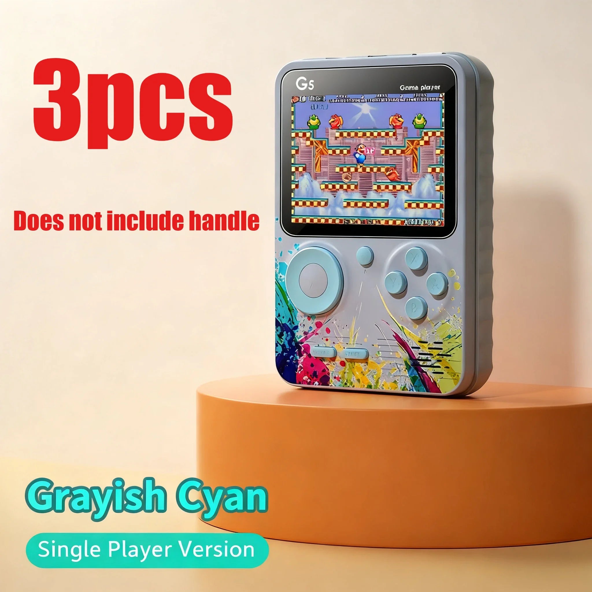 G5 3inch High-Defination Retro Handheld Game Console Supports TV built in 500 video Games